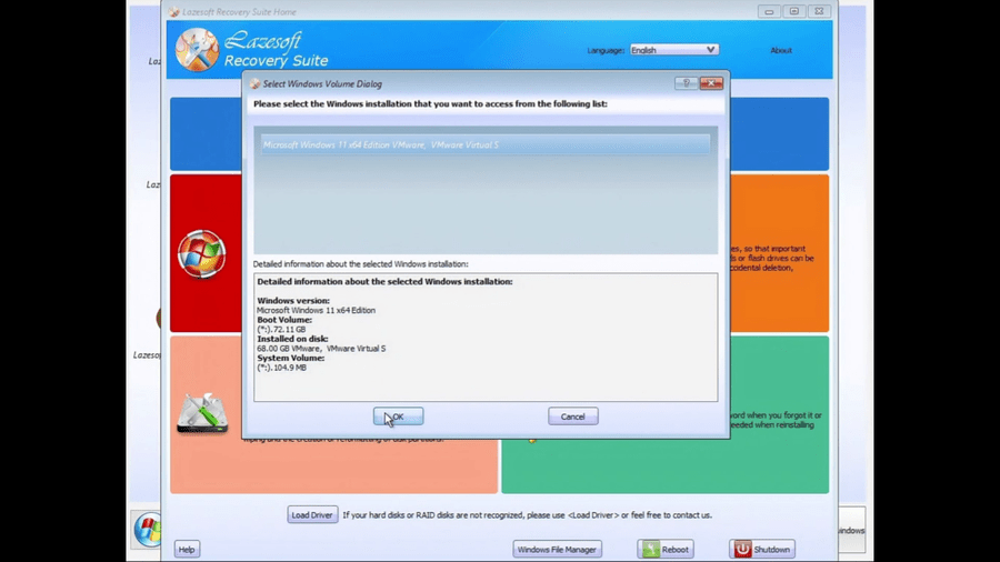 Select Windows 11 installation