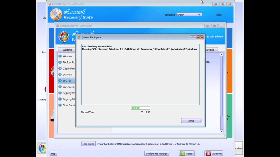 SFC repairing Windows 11 system files