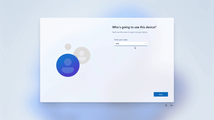 Create a local account during portable Windows 11 setup