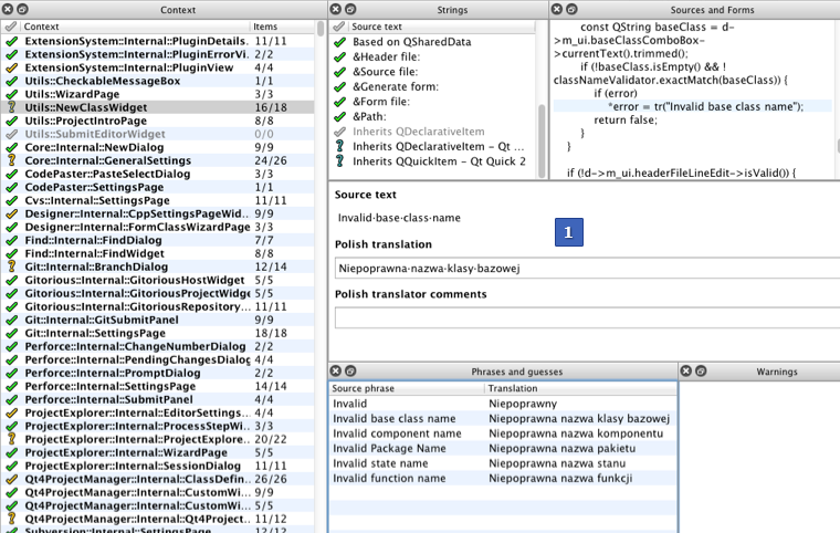 QT Linguist screenshot