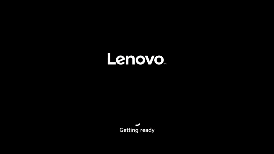 Portable Windows 11 first boot showing Getting ready