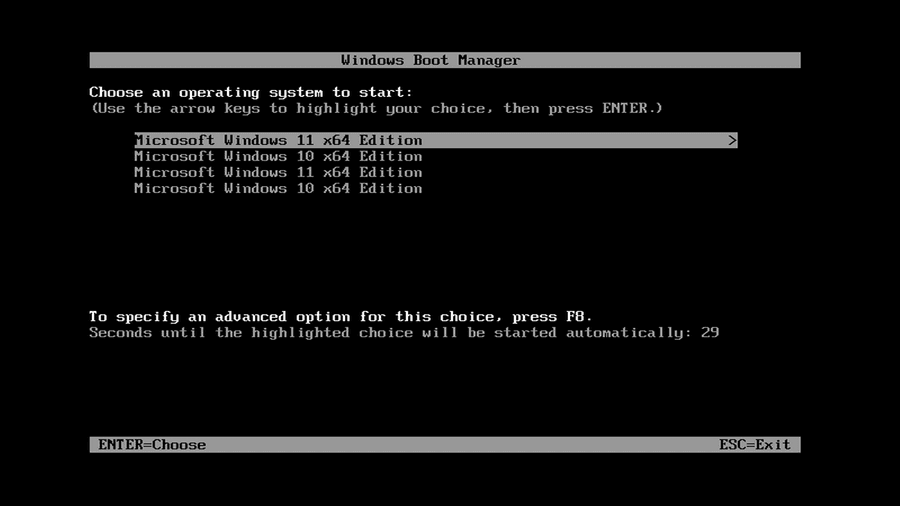 Select Windows Boot Manager after repair