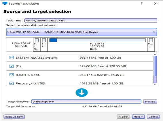 Auto select system disk and partitions