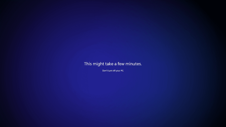 Windows 11 finishing OOBE setup