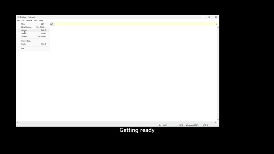 Use Notepad File Open during Windows 11 Setup
