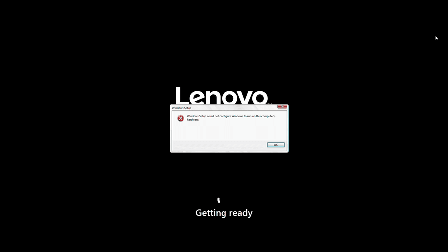 Windows 11 Setup could not configure Windows to run on this computer's hardware error