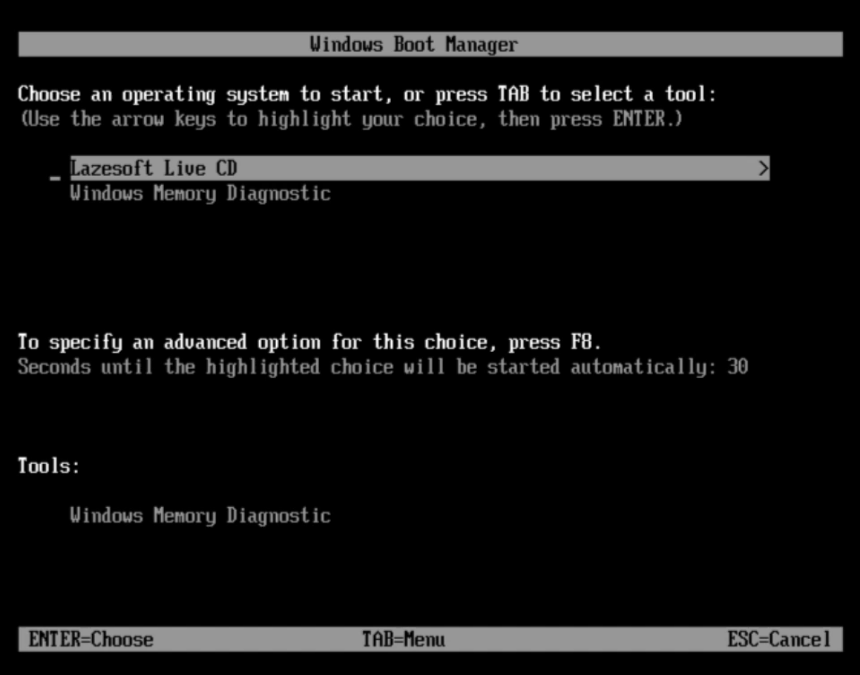 Boot from Windows XP CD